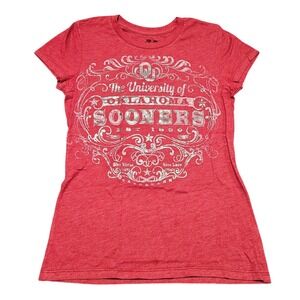 Oklahoma Sooners Tshirt Womens Large Red University College NCAA Made in USA